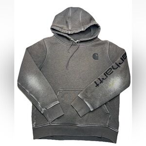 Carhartt Pullover Gray Hoodie Women’s Size Small (4-6) Graphic